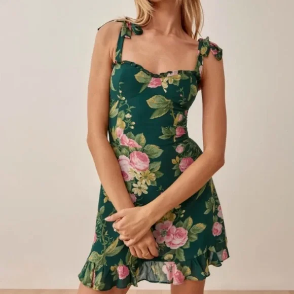 Reformation Christine Dress Belvedere - Picture 2 of 6